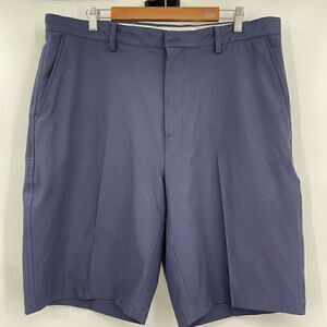 FJ Men's Gray Mid Rise Flat Front Chino Golf Shorts Size W38
